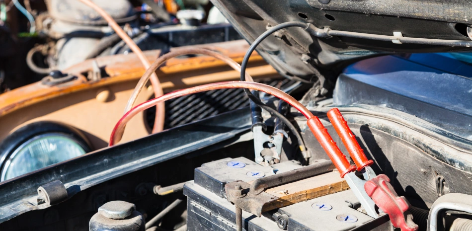 Jumpstarting car Jumpstarting car